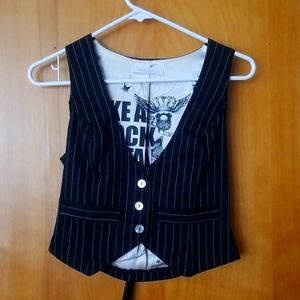 Charlotte russe pin stripe vest